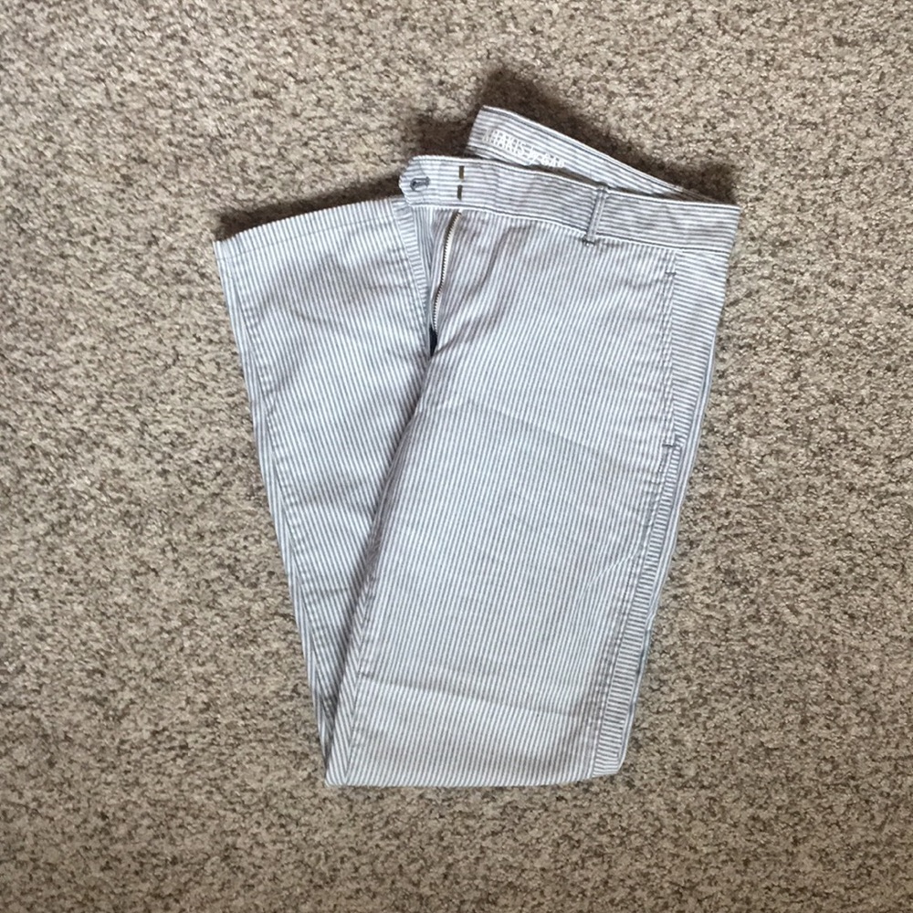 Skinny Mini Khakis by GAP grey and white stripe